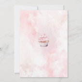 Barly wait Roze Baby shower AquarelInvitation Kaart (Achterkant)
