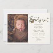 Barly Wait Sip & See Baby shower Invitation Kaart (Voorkant)