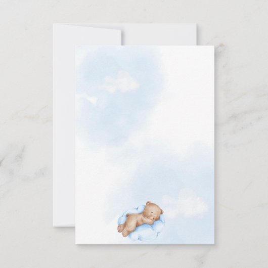 Barly Wait Sky Baby shower Book Request Card Kaart (Achterkant)