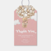 Barly Wait Teddy Bear ballonnen Meisje Baby shower Cadeaulabel (Voorkant)