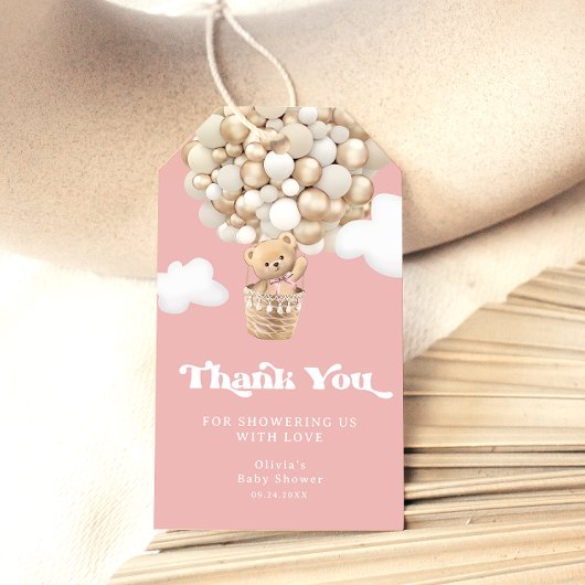 Barly Wait Teddy Bear ballonnen Meisje Baby shower Cadeaulabel