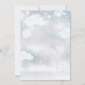 Barly Wait Teddy Bear Boy Winter Baby shower Kaart (Achterkant)