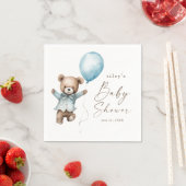 Barly Wait Teddy Bear Boys Baby shower Servet (Insitu)