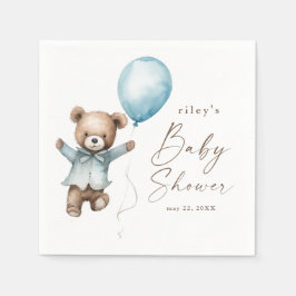 Barly Wait Teddy Bear Boys Baby shower Servet