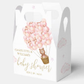 Barly Wait Teddy Bear Pink Balloons Baby shower Bedankdoosjes (Geopend)