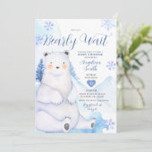 Barly Wait Winter Beer Baby shower Kaart (Staand voorkant)