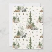 Barly Wait Woodland Dieren Meisje Baby shower Kaart (Achterkant)