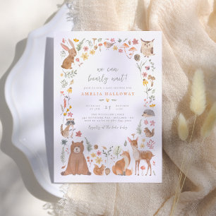 Barly Wait Woodland Forest Dieren Baby shower Kaart