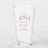 Barmaid als een Therapist, maar goedkoper Glas (Achterkant)