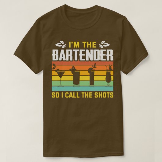 Barmaid Barman, Bartending Bartender T-shirt (Design voorkant)