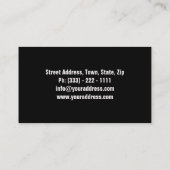 Barman Bar Waitress Cocktail Winery Wine Sommelier Visitekaartje (Achterkant)