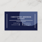 Barman - Blauw Visitekaartje (Achterkant)