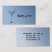 Barman Cocktail Bar Pub Club Glass Martini Card Visitekaartje (Voorkant / Achterkant)