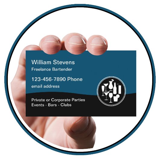 Barman huren moderne Visitekaartjes