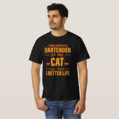 Barman liefde voor katten t-shirt (Voorkant volledig)