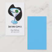 barman martini glass_zwart visitekaartje (Voorkant / Achterkant)