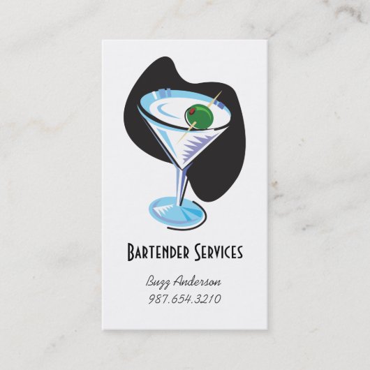 barman martini glass_zwart visitekaartje (Voorkant)
