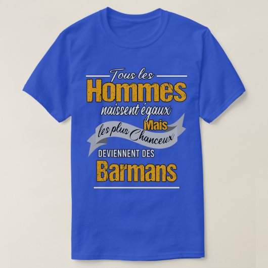 barman met een deense drle t-shirt (Design voorkant)