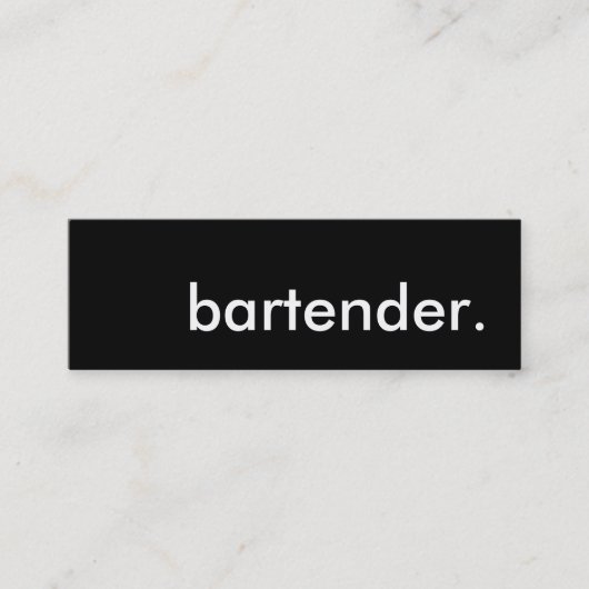 barman. mini visitekaartje (Voorkant)