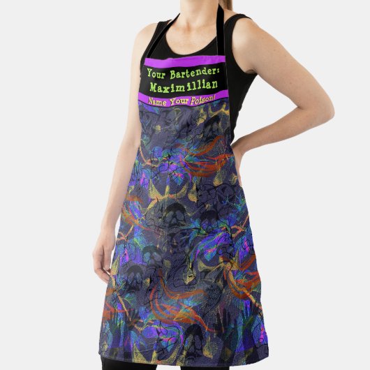 Barman Naam Uw Vergif Gepersonaliseerd Schort (Insitu)