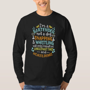Barman niet een hond kelner serveerster Barman T-shirt