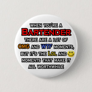 Barman... OMG WTF LOL Ronde Button 5,7 Cm