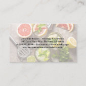 Barman schenkt een cocktail | mixoloog visitekaartje (Achterkant)