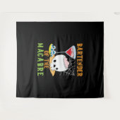Barman van de Macabre Bartender Halloween Wandkleed (Voorkant (horizontaal))