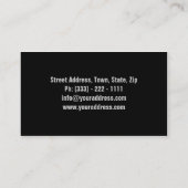 Barman / vegetariër / gezond leven / Raw - voedsel Visitekaartje (Achterkant)