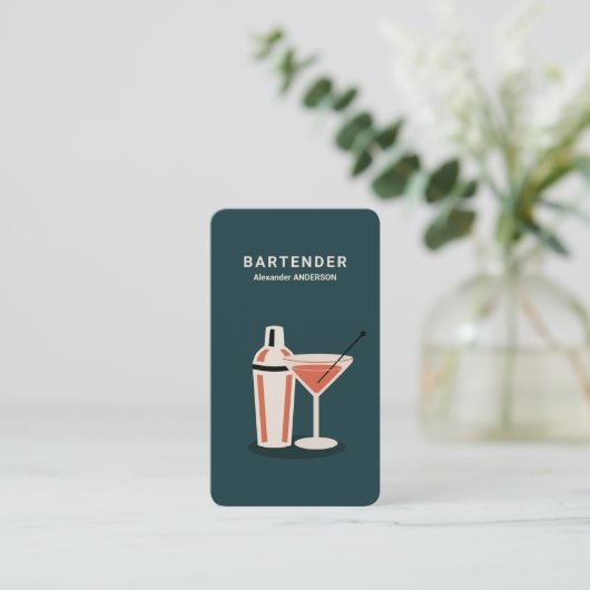 Barman - visitekaartje (Staand voorkant)