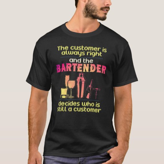 Barman voor Barista Bartending T-shirt (Voorkant)