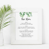 Barmenu Eucalyptus Bruiloft Botanische Groenelemen Poster