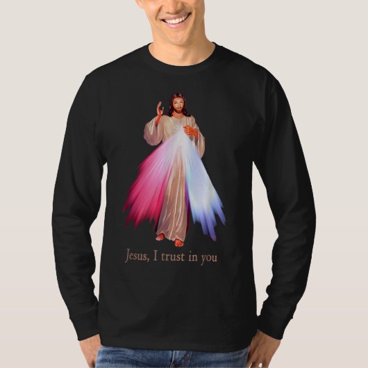 Barmhartige Jezus, ik vertrouw op U T-shirt (Voorkant)