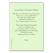 Barmhartigheid oprichter Catherine McAuley gebedsk Kaart (Achterkant)