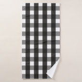 BARMHOUSE BLACK EN WHITE GINGHAM CHECK BADHANDDOEK (Badhanddoek)