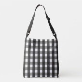 BARMHOUSE BLACK EN WHITE GINGHAM CHECK CROSSBODY TAS (Achterkant)