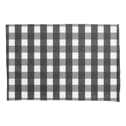 BARMHOUSE BLACK EN WHITE GINGHAM CHECK KUSSENSLOOP (Voorkant)