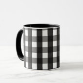 BARMHOUSE BLACK EN WHITE GINGHAM CHECK MOK (Voorkant links)
