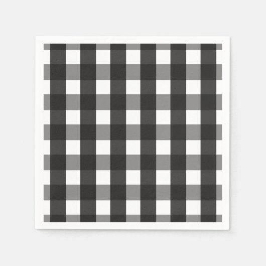 BARMHOUSE BLACK EN WHITE GINGHAM CHECK SERVET (Voorkant)