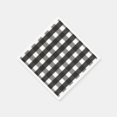 BARMHOUSE BLACK EN WHITE GINGHAM CHECK SERVET (Hoek)