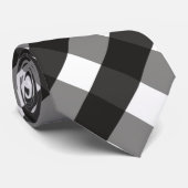 BARMHOUSE BLACK EN WHITE GINGHAM CHECK STROPDAS (Opgerold)