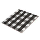BARMHOUSE BLACK EN WHITE GINGHAM CHECK TEGELTJE (Zijkant)