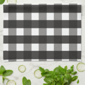 BARMHOUSE BLACK EN WHITE GINGHAM CHECK THEEDOEK (Gevouwen)