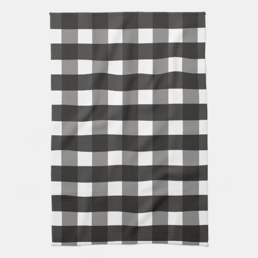 BARMHOUSE BLACK EN WHITE GINGHAM CHECK THEEDOEK (Verticaal)