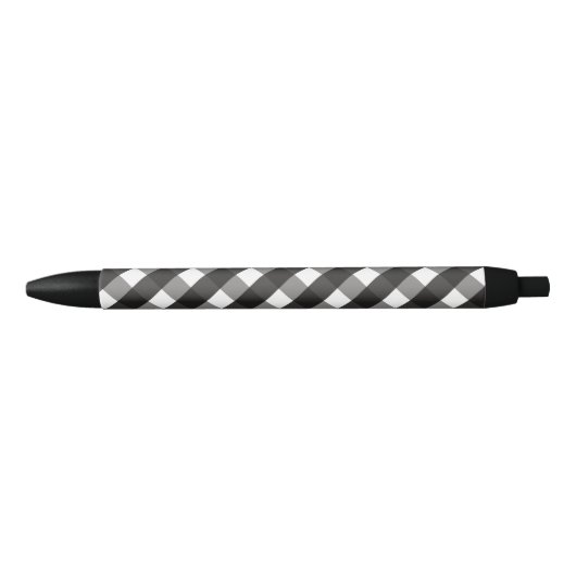 BARMHOUSE BLACK EN WHITE GINGHAM CHECK ZWARTE INKT PEN (Voorkant)