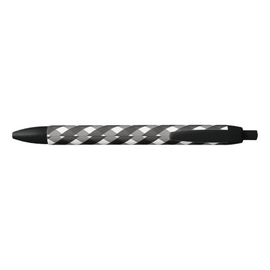 BARMHOUSE BLACK EN WHITE GINGHAM CHECK ZWARTE INKT PEN (Achterkant)