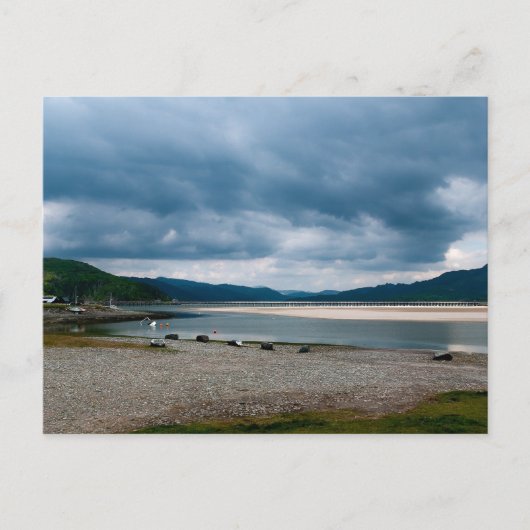 Barmouth Viaduct and River Mawddach Briefkaart (Voorkant)
