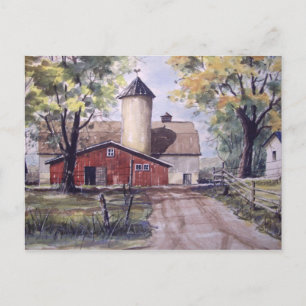 Barn aan het einde van de weg - briefkaart