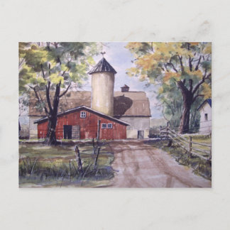 Barn aan het einde van de weg - briefkaart