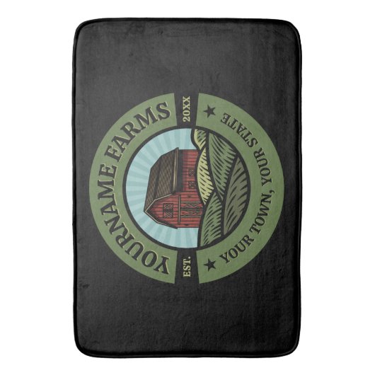 Barn ADD NAAM Land Boerderij Crops Farmer Badmat (Voorkant Verticaal)